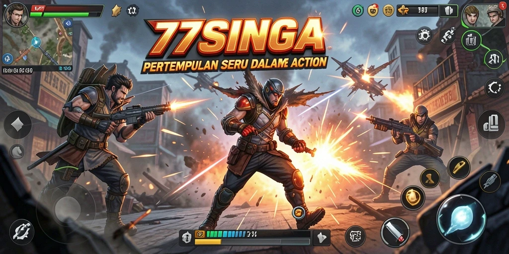 Tangkapan layar mendebarkan dari gameplay Action 77SINGA.