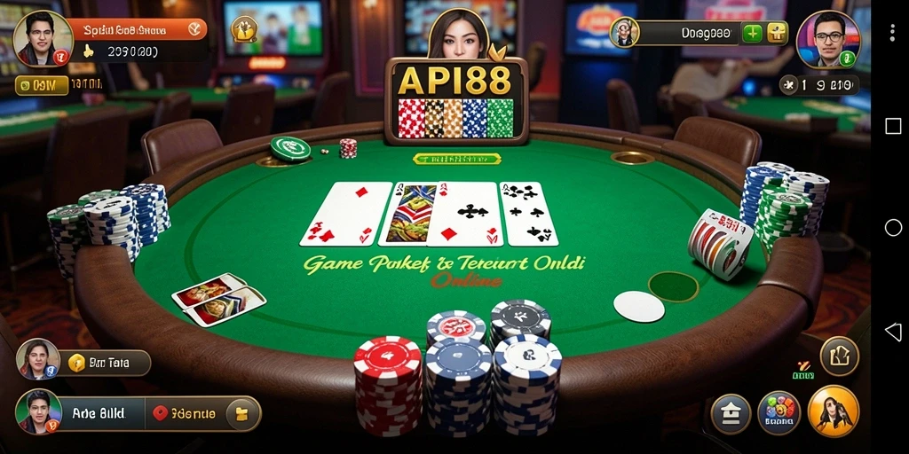 Tampilan menarik dari gameplay Poker di API88.