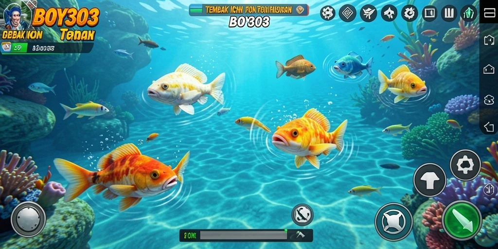 Tampilan gameplay Tembak Ikan yang seru dan menarik di BOY303.