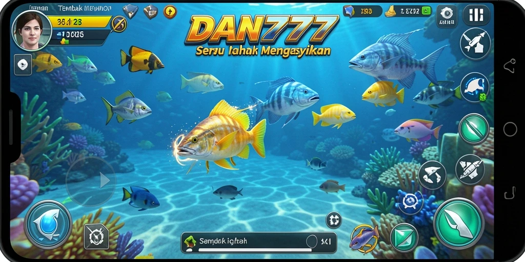 Tampilan gameplay seru saat menangkap ikan di DAN777.