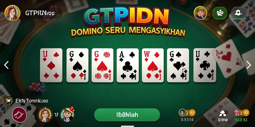 Tampilan gameplay menarik dari GTPIDN saat bermain Domino.