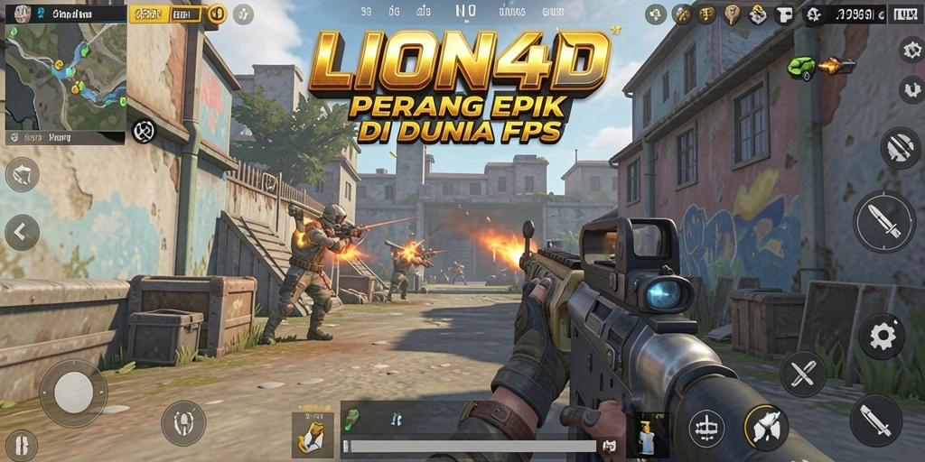 Tangkapan layar menunjukkan aksi pertempuran intens dalam LION4D.