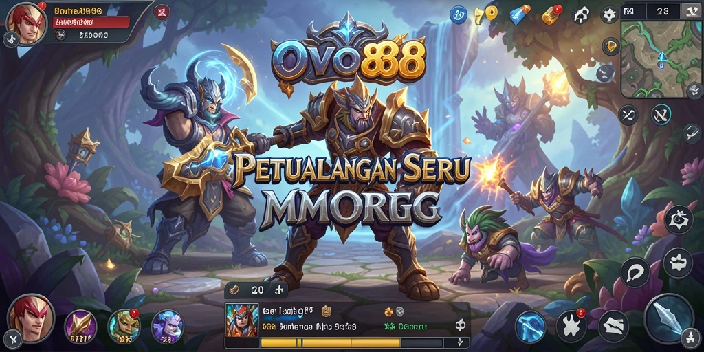 Screenshot OVO88 menampilkan aksi seru dalam petualangan MMORPG.