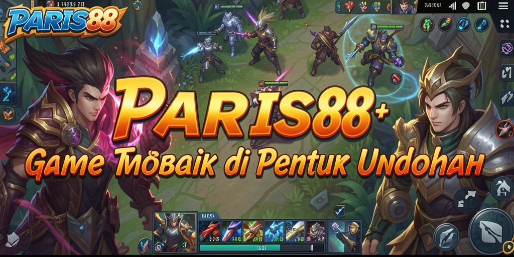 Tangkapan layar PARIS88 menampilkan aksi pertarungan seru dalam game MOBA.