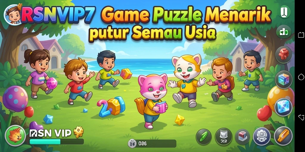 Tampilan menarik gameplay RSNVIP7 di setiap level Puzzle.