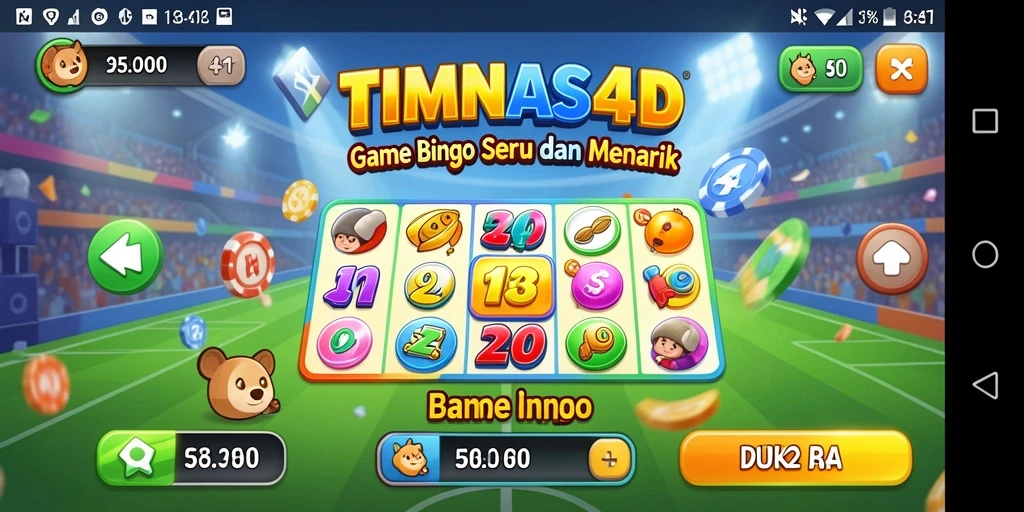 Screenshot gameplay TIMNAS4D menampilkan keseruan permainan Bingo.